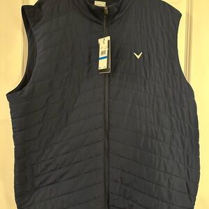 Callaway Quilted Navy Blue Men's Sleeveless Vest